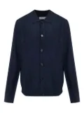 SAMSOE SAMSOE polo-neck button cardigan - Blue