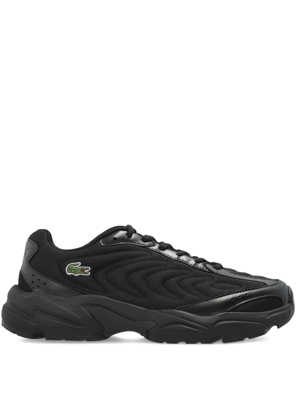 Lacoste textured lace-up sneakers Black