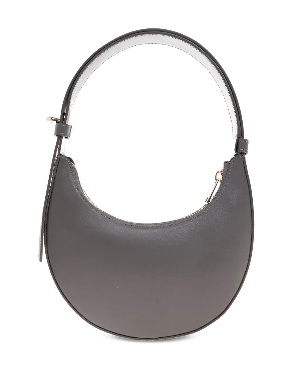 Furla Mini Shoulder Bag With Curved Top Handle In Gray