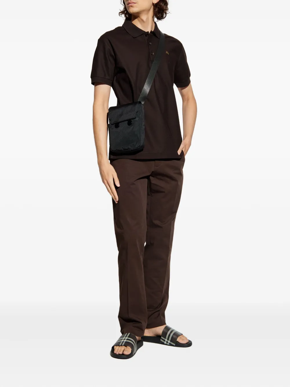 Burberry logo-detail polo shirt - Bruin