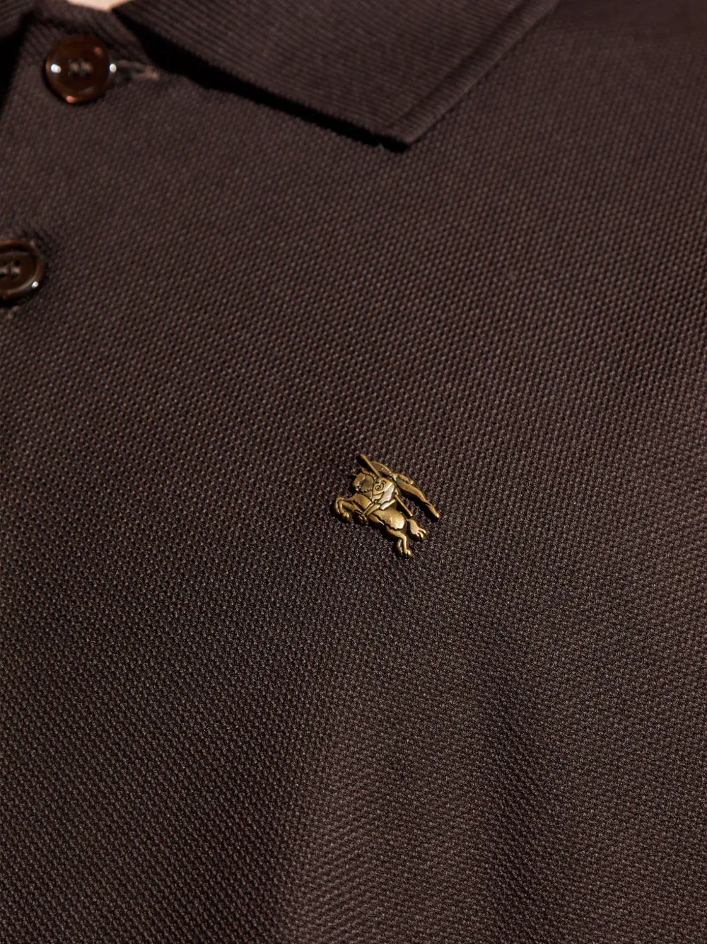 Burberry Poloshirt met logo Bruin