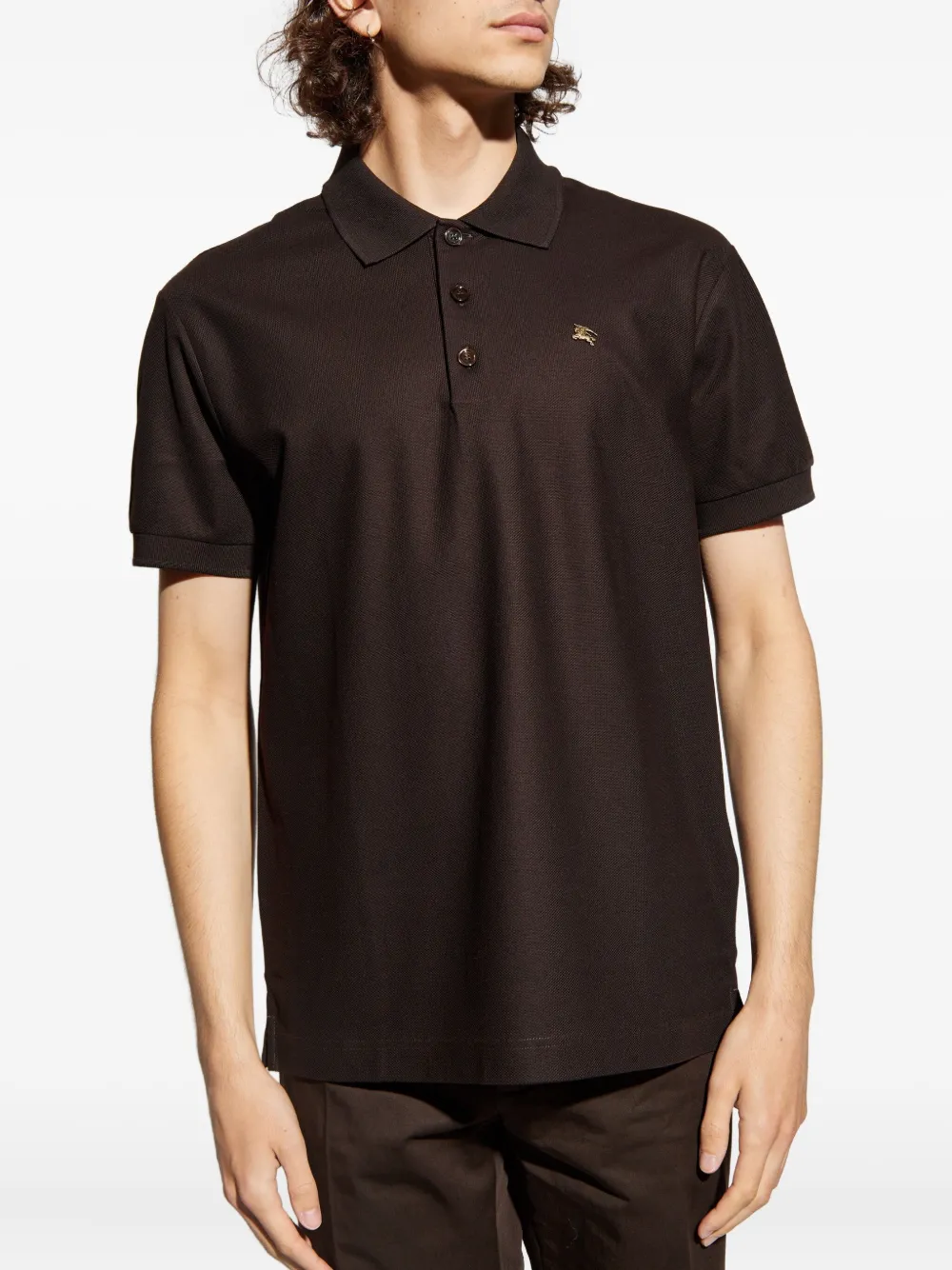 Burberry Poloshirt met logo Bruin