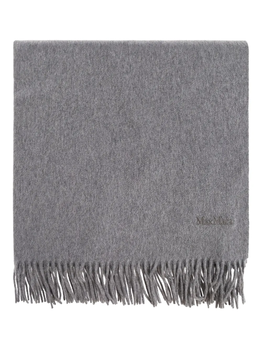 Max Mara Sciarpa in cashmere con frange - Grigio