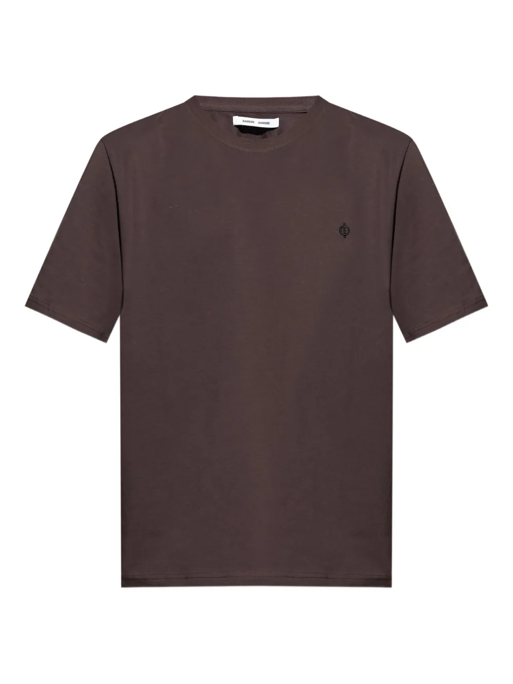 Samsoe & Samsoe Embroidered Logo T-shirt In Gold