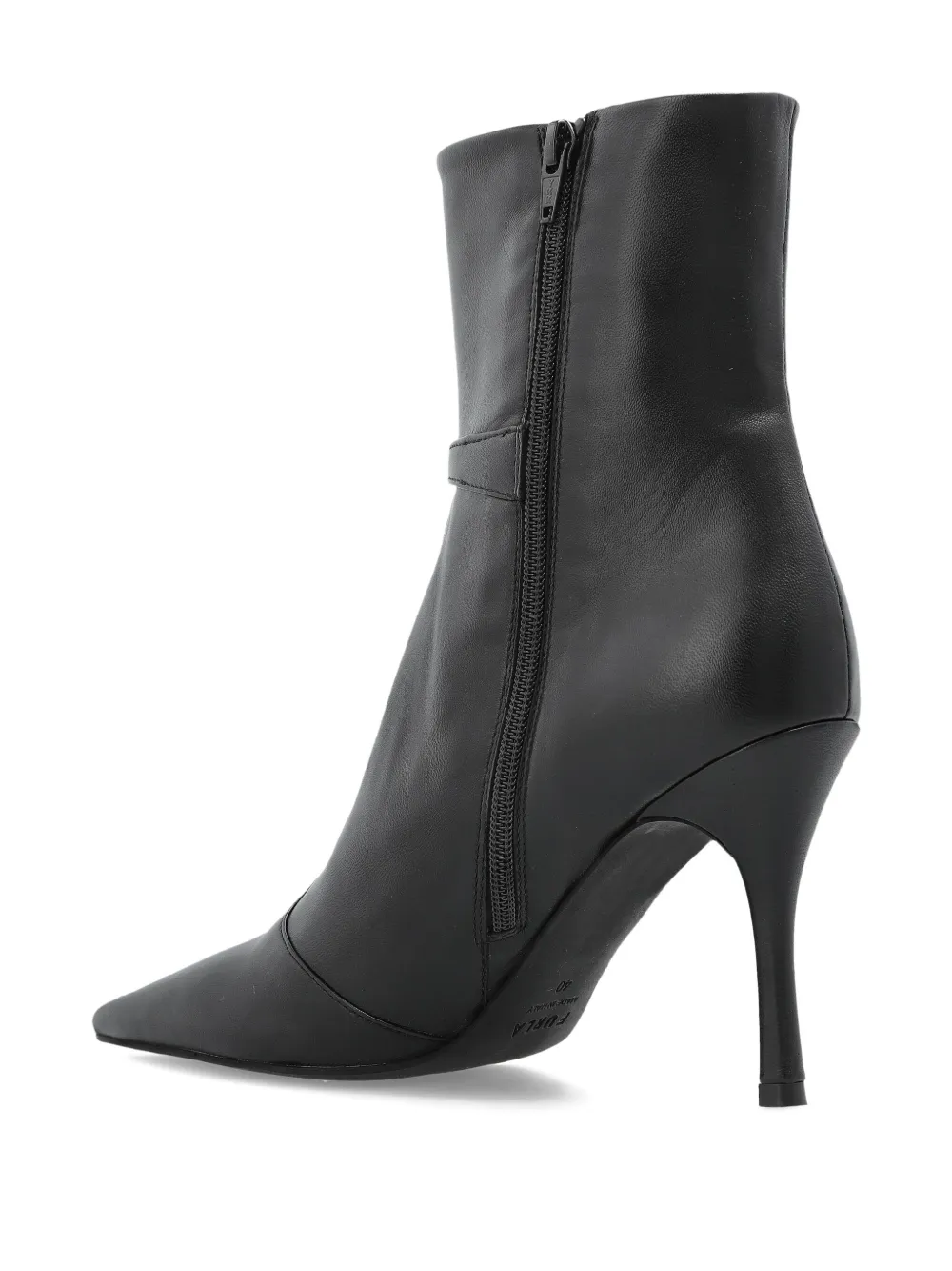 Furla 100mm Sfera pointed-toe leather ankle boots Zwart