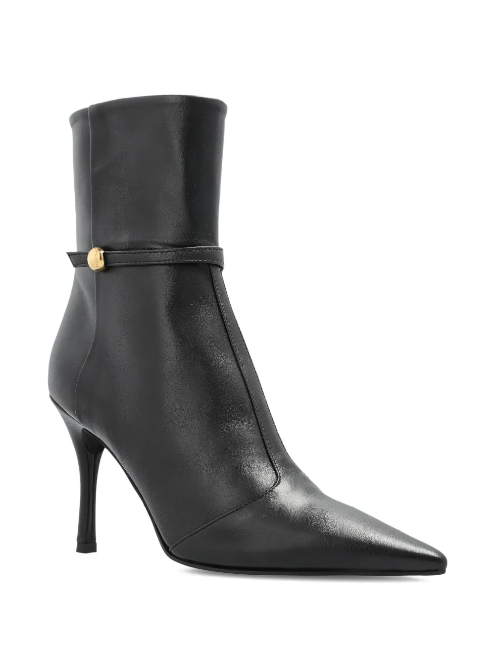 Furla 100mm Sfera pointed-toe leather ankle boots Zwart