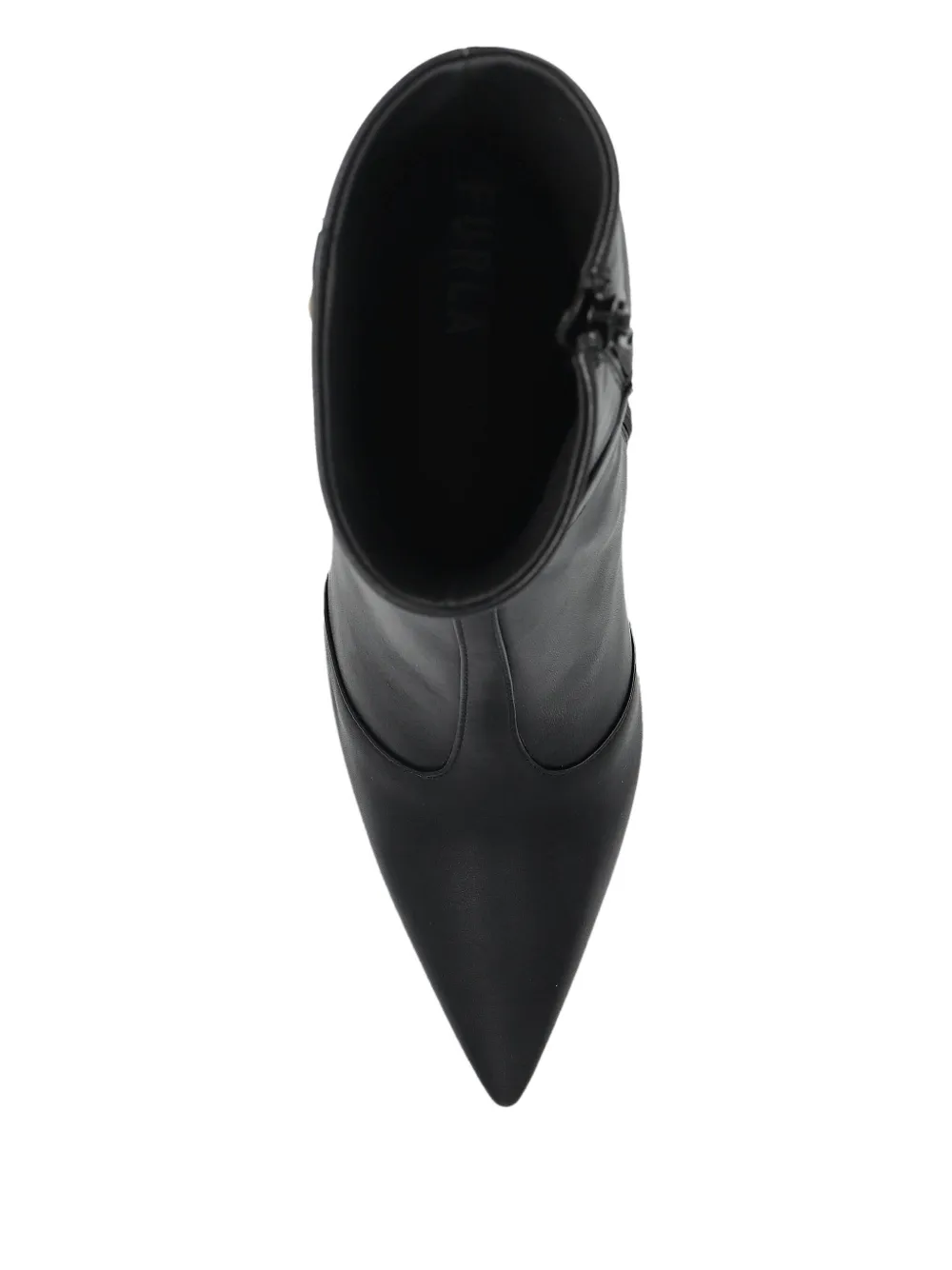 Furla 100mm Sfera pointed-toe leather ankle boots Zwart