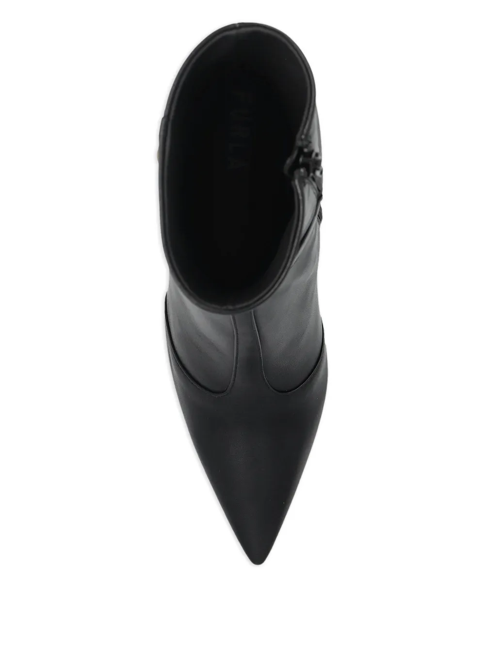 Furla 100mm Sfera pointed-toe leather ankle boots Black