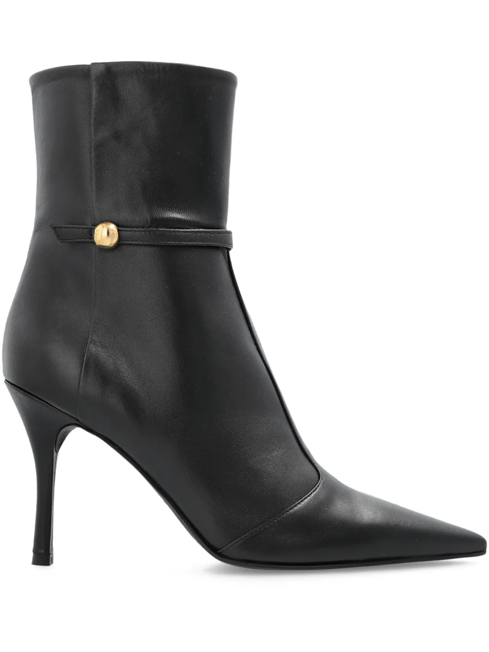 Furla 100mm Sfera pointed-toe leather ankle boots Black