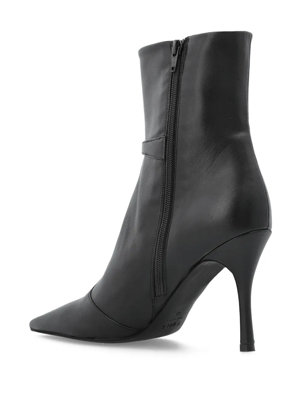 Furla 100mm Sfera pointed-toe leather ankle boots Black