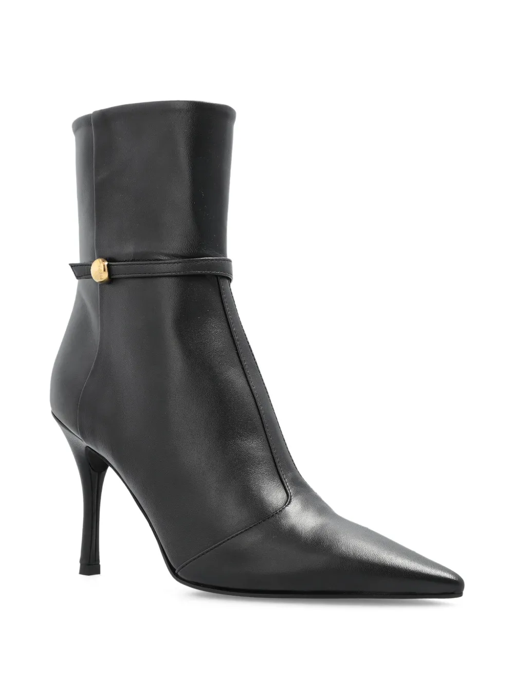Furla 100mm Sfera pointed-toe leather ankle boots Black