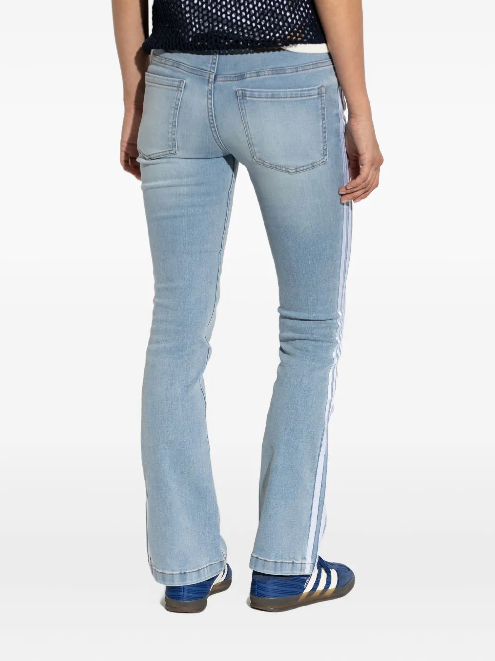 adidas Skinny jeans met zijstreep Blauw