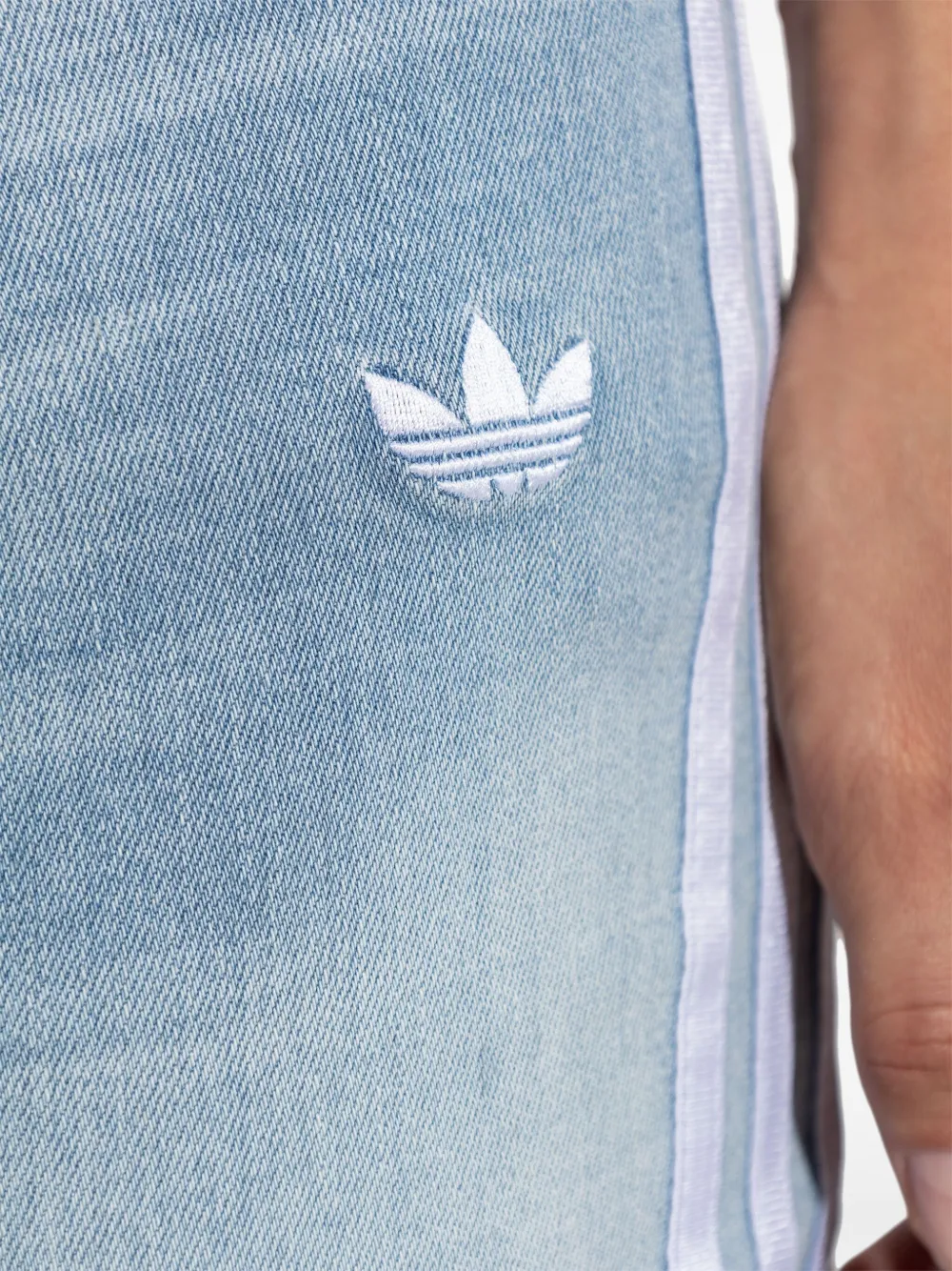 adidas Skinny jeans met zijstreep Blauw