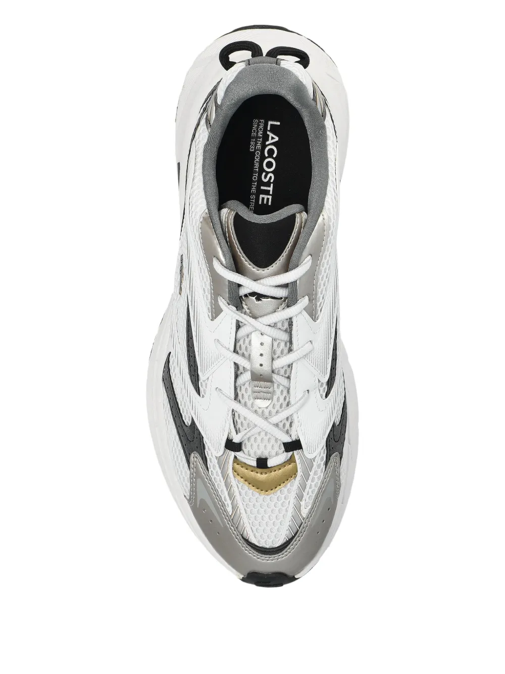 Lacoste L003 Neo Shot Lace-up Mesh Sneakers In White