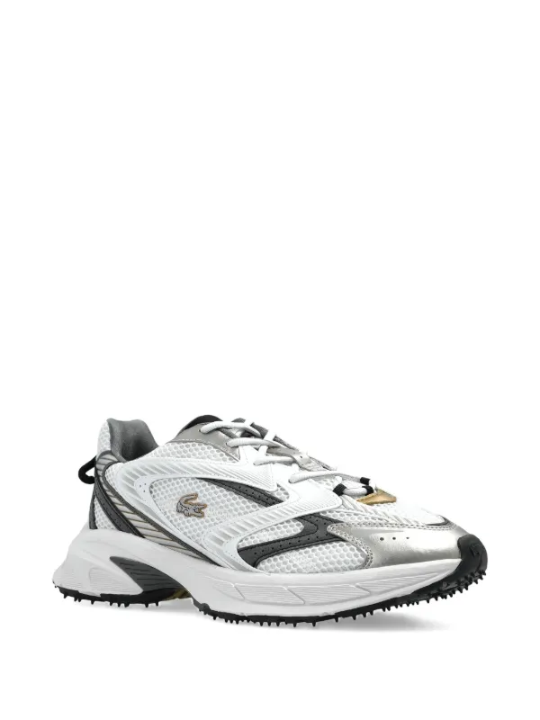 Lacoste L003 Neo Shot lace-up Mesh Sneakers | White | FARFETCH