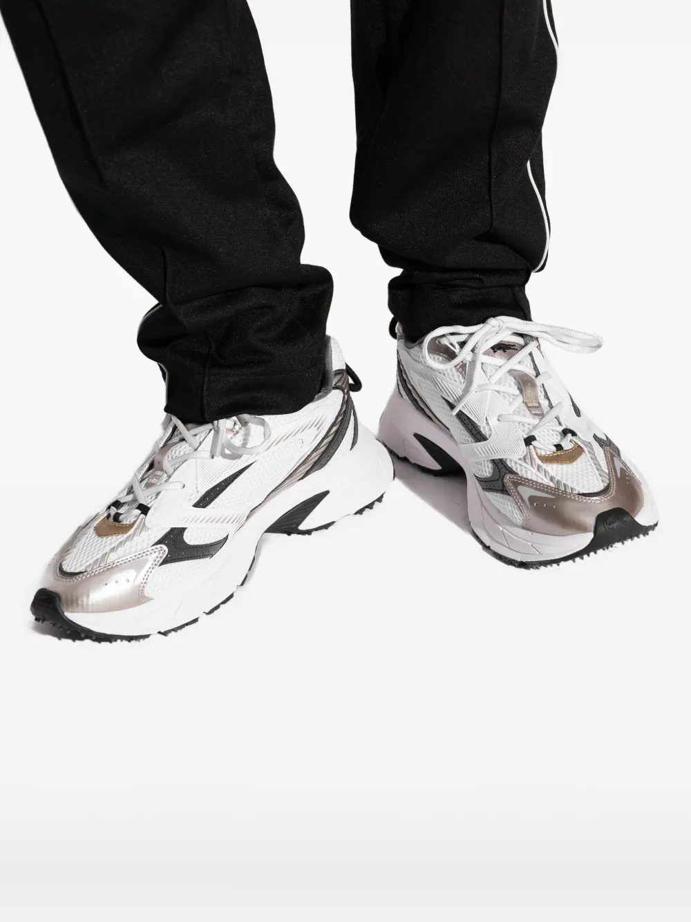 Lacoste L003 Neo Shot Lace-up Mesh Sneakers In White