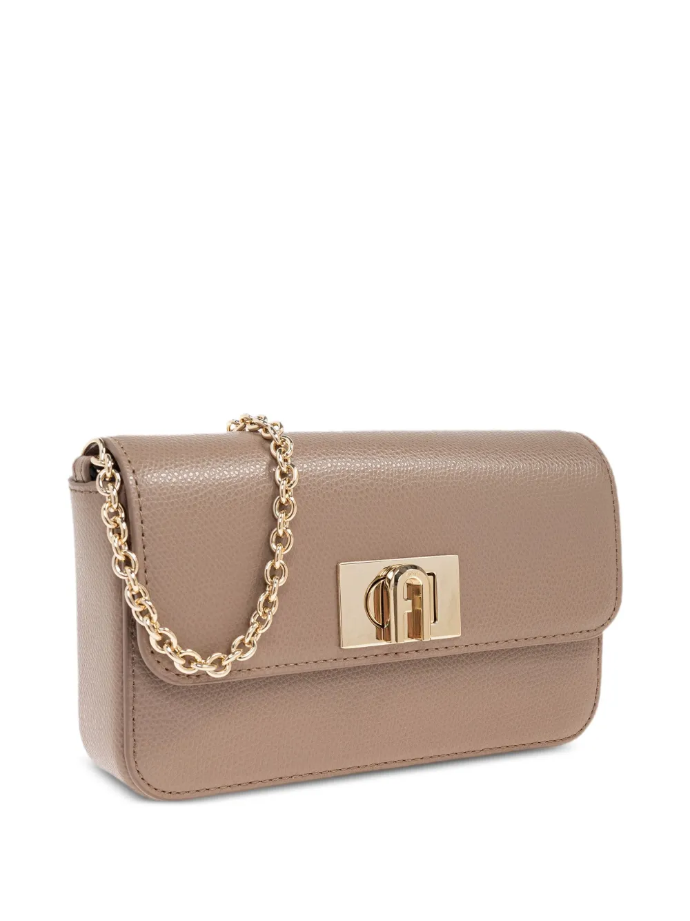 Furla 1927 mini-crossbodytas met ketting Beige