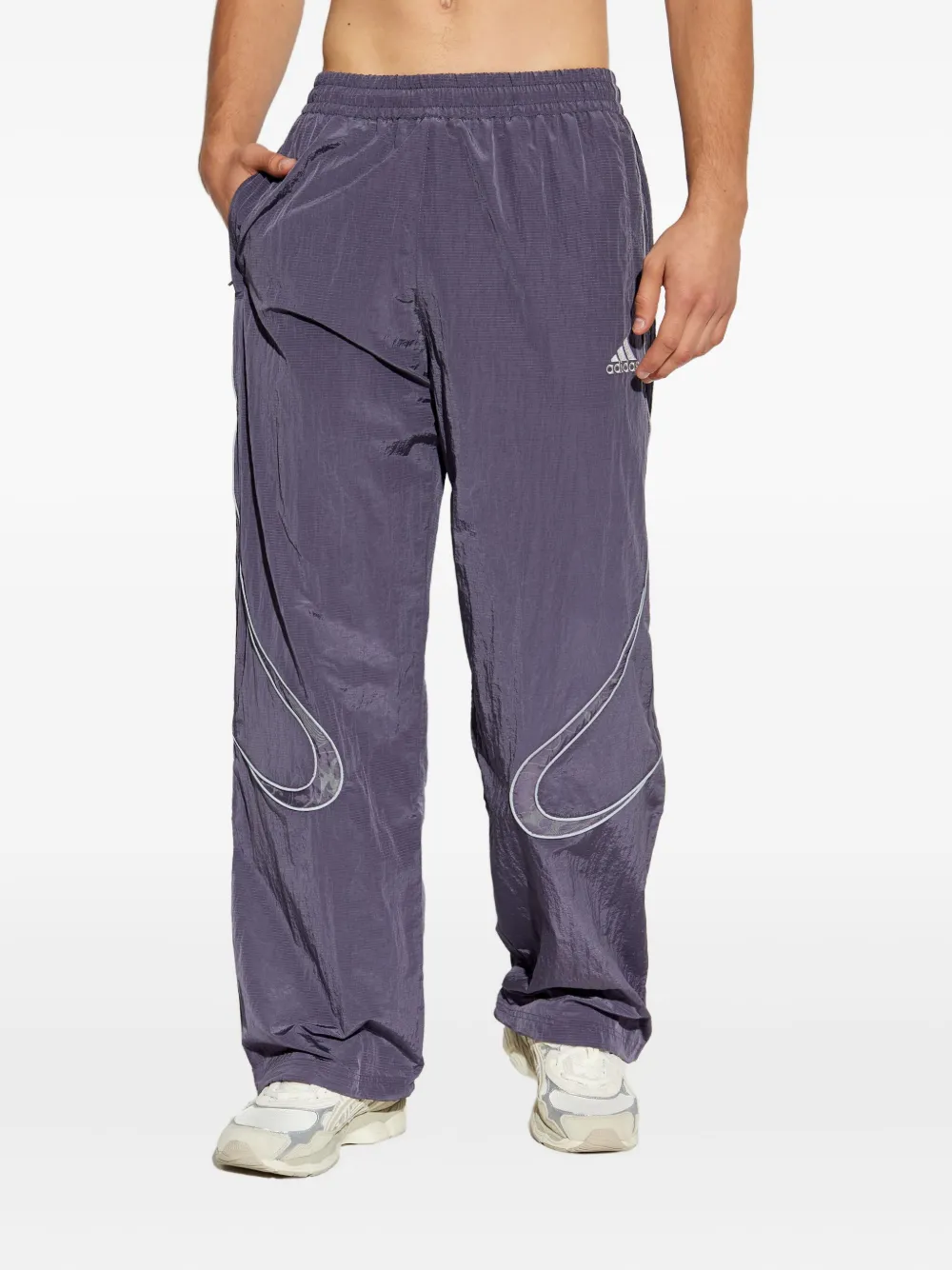 adidas Trainingsbroek met geborduurd logo Paars