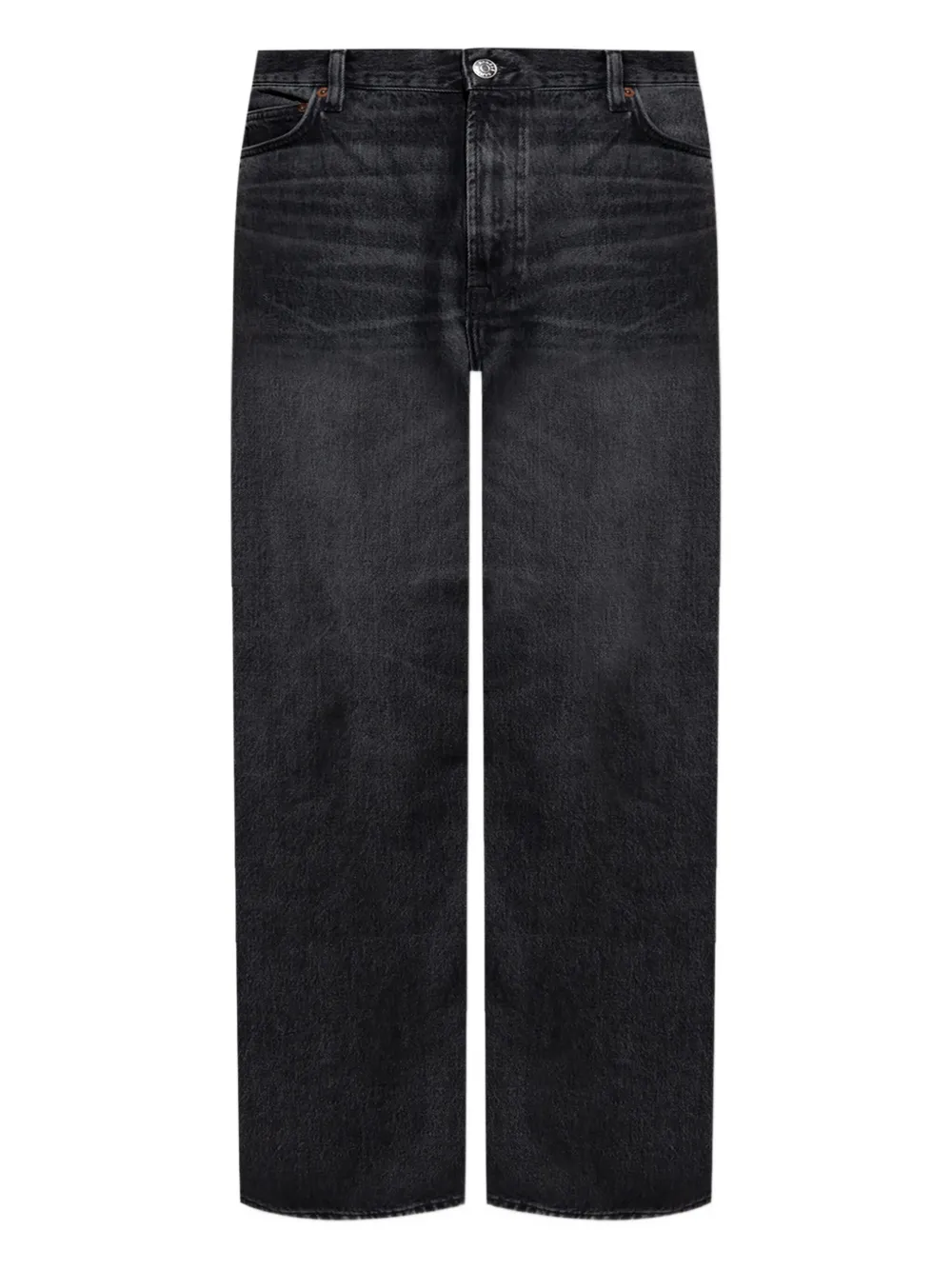 Samsoe & Samsoe Five-pocket Design Wide-leg Jeans In Black