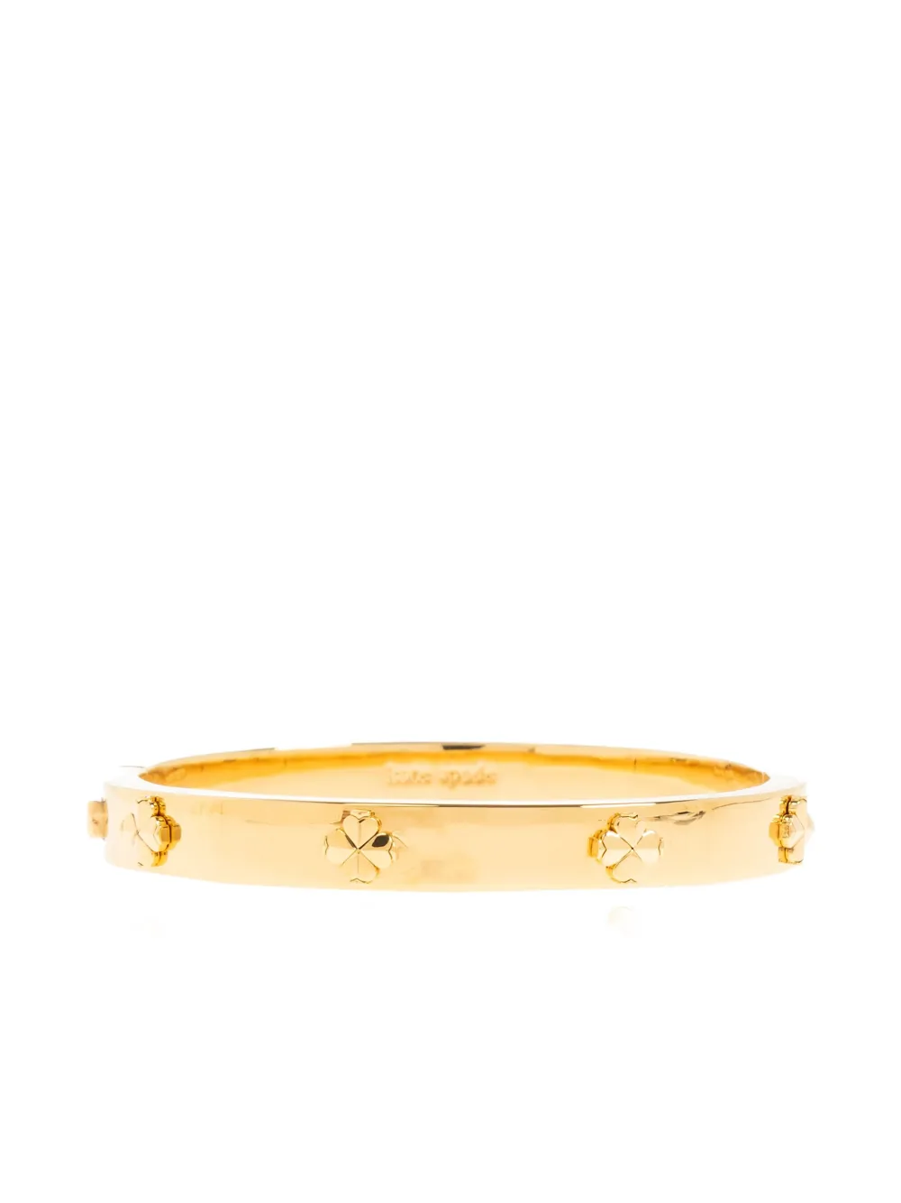 Kate Spade clover-embellished bangle bracelet | Gold | Image 1