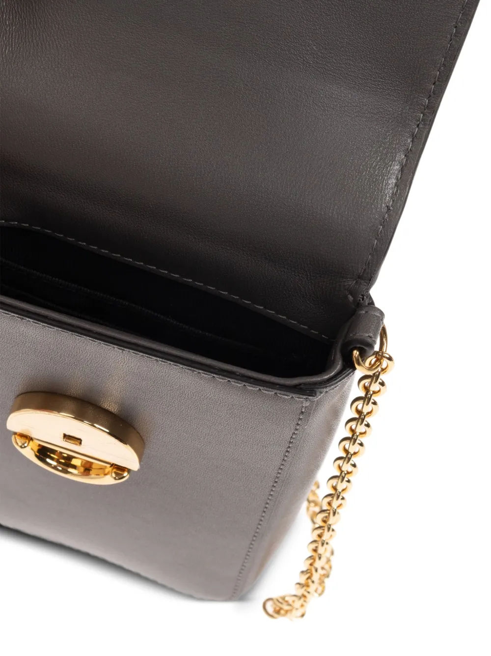 Furla Chain-strap Spherical-clasp Bag In Gray