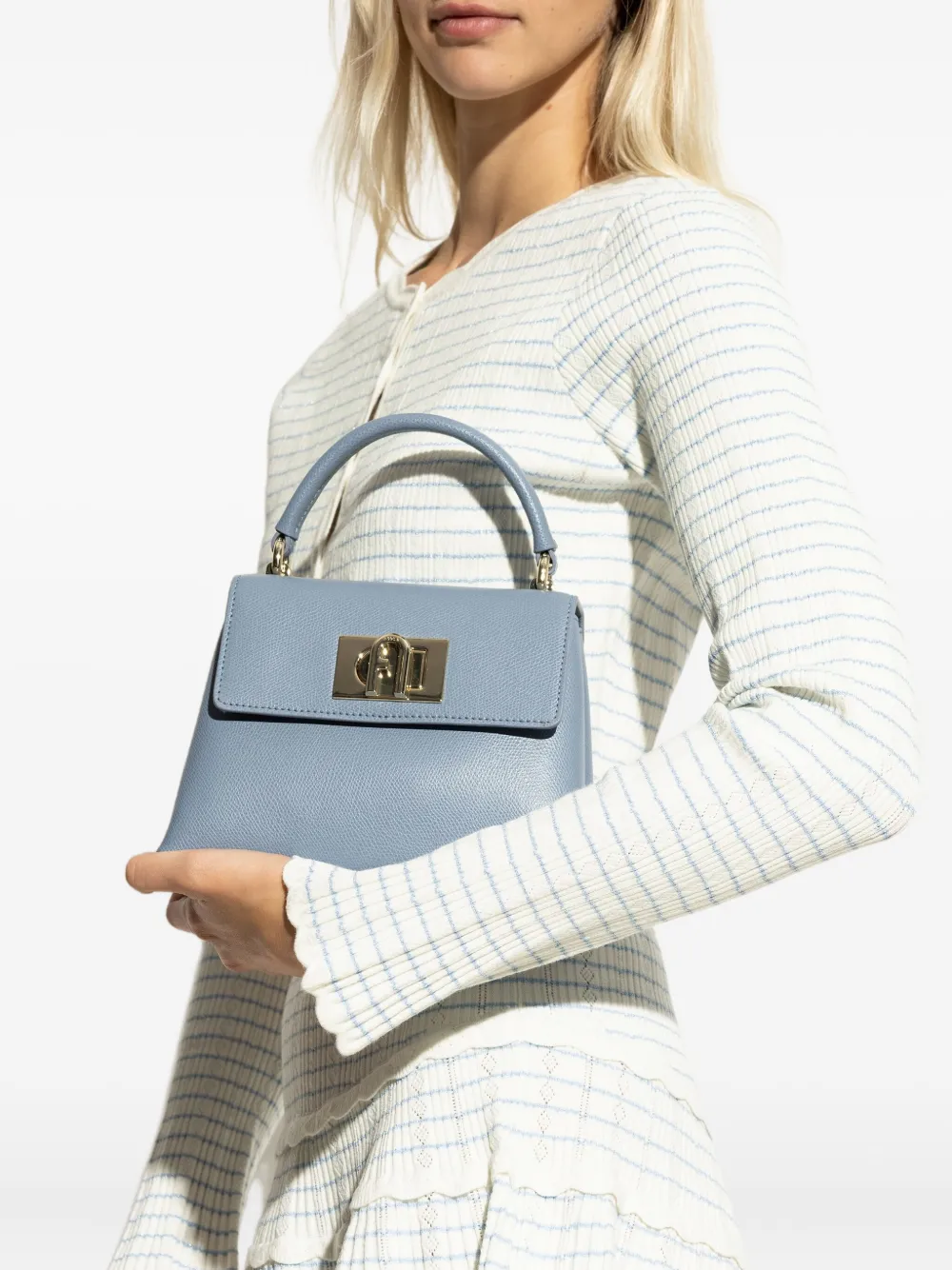 Furla mini 1927 leather tote bag - Blauw