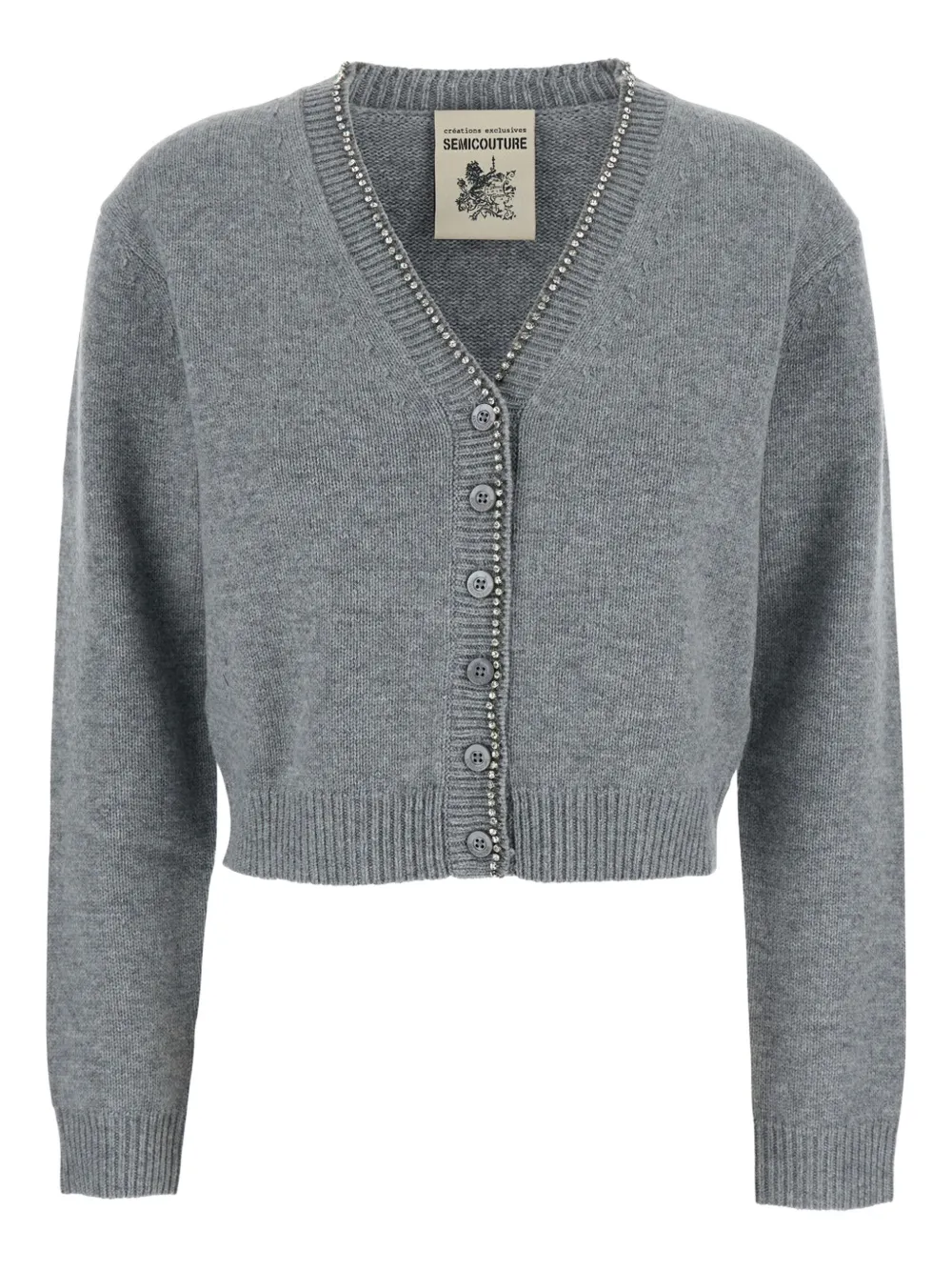 Semicouture embellished cardigan Grijs