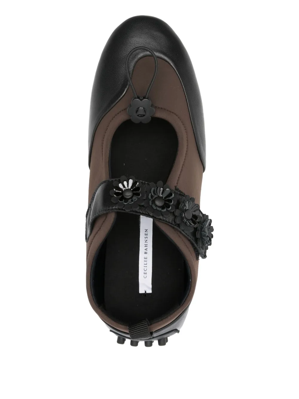 Cecilie Bahnsen Bess Flat Mary Jane In Brown