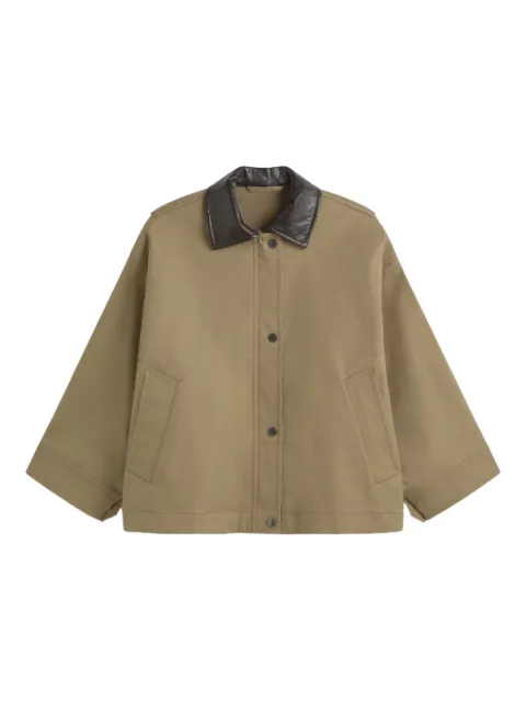 Weekend Max Mara leather-trimmed oversized jacket
