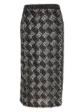 P.A.R.O.S.H. diamond-pattern sequinned skirt - Brown