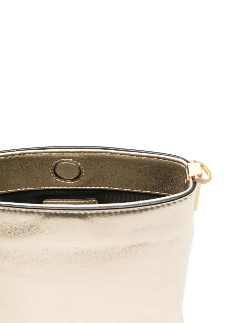 PINKO metallic-effect leather cross body bag Goud