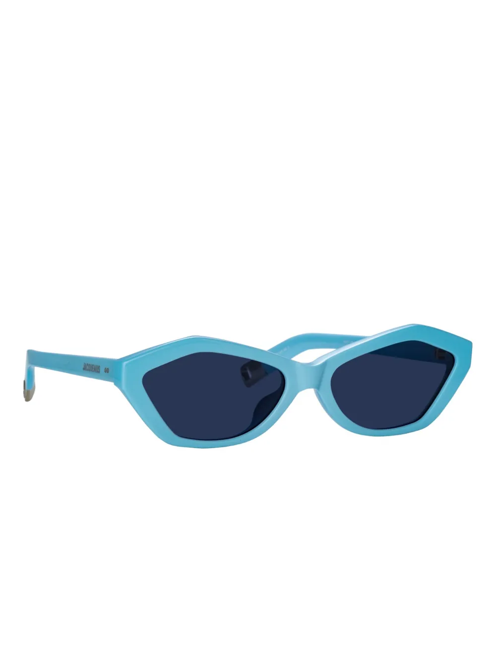 Jacquemus Zonnebril met geometrisch montuur - Blauw