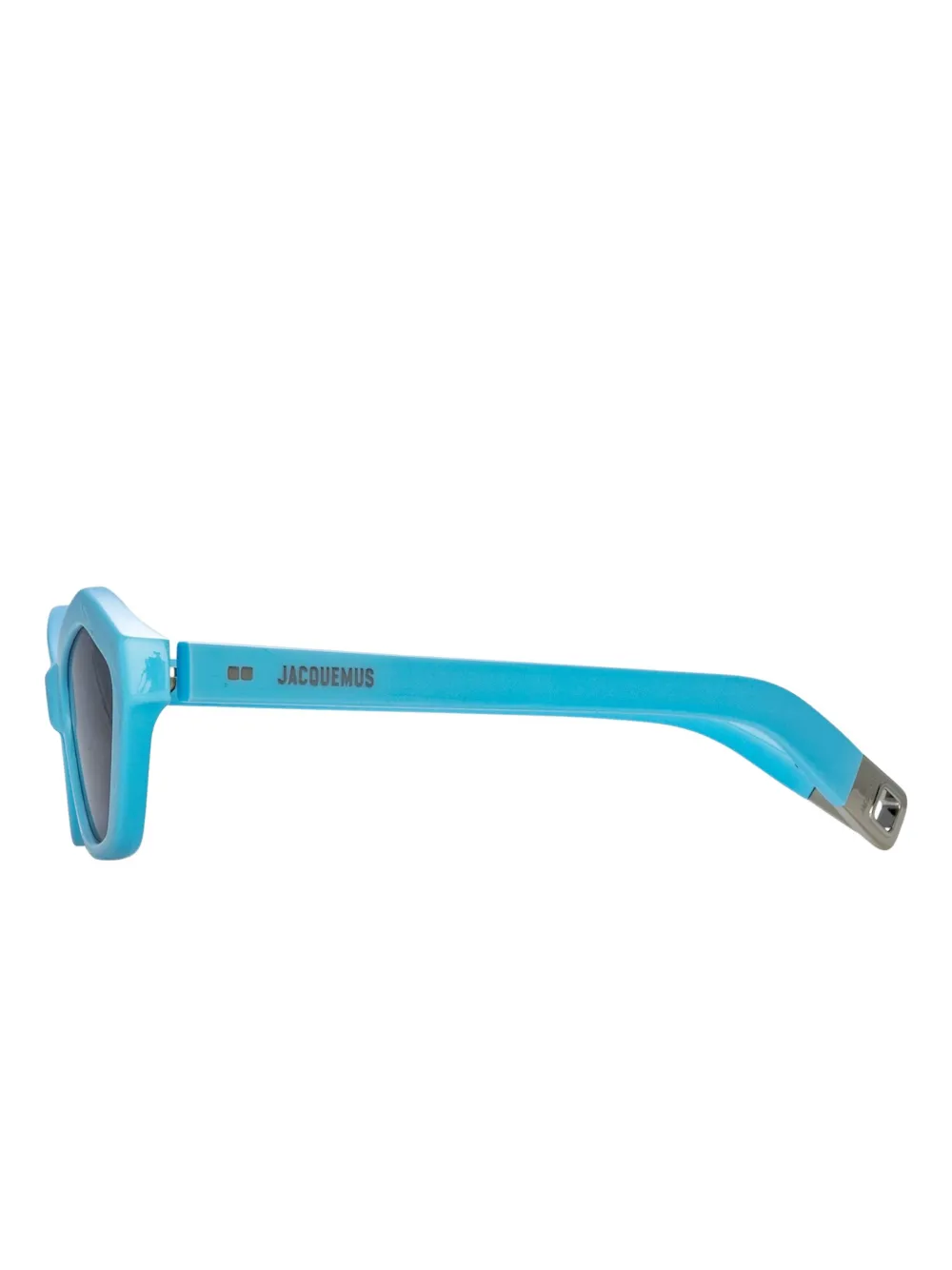 Jacquemus Zonnebril met geometrisch montuur Blauw