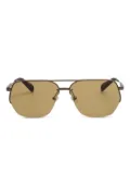 Jacquemus geometric-frame metal sunglasses - Brown