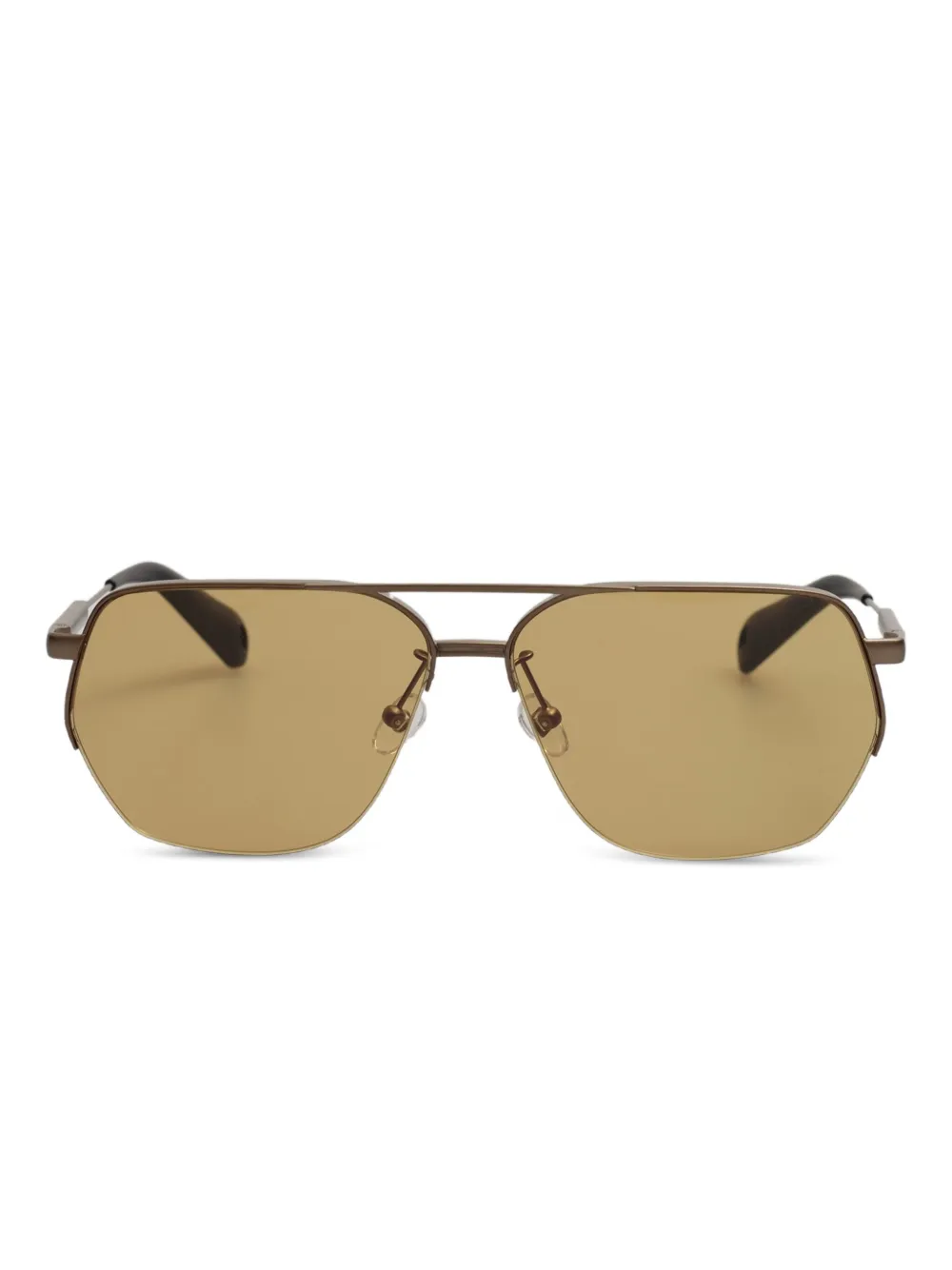 Jacquemus geometric-frame metal sunglasses | Brown | Image 1