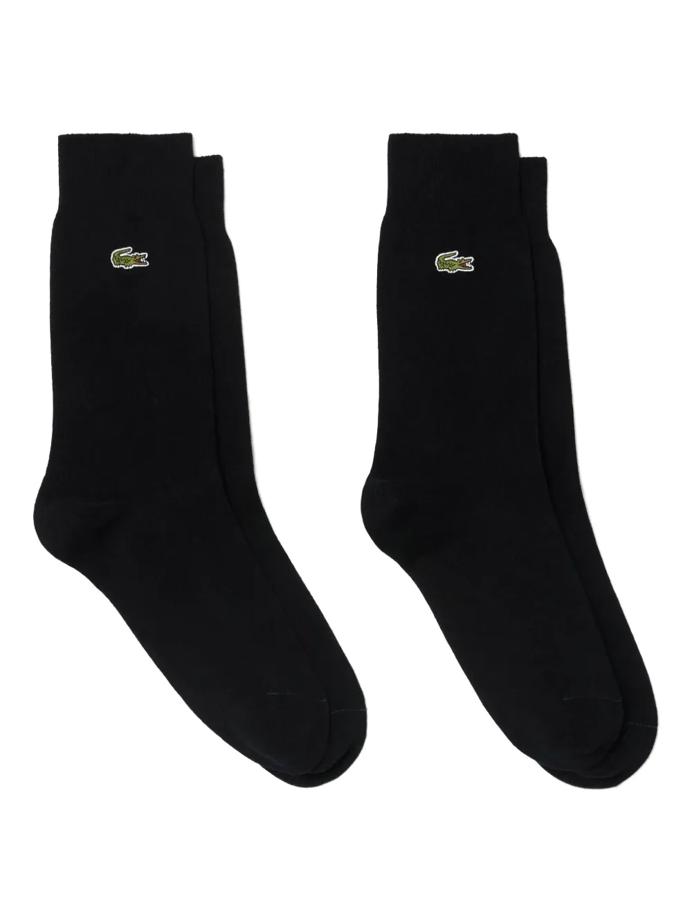 Lacoste crocodile-embroidered socks (pack of two) | Black | Image 1