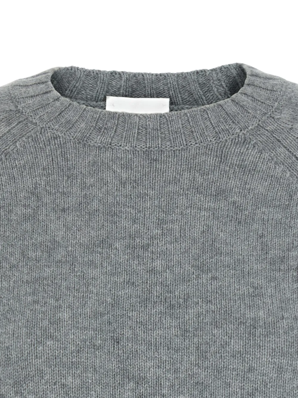Allude Geribbelde trui met ronde hals Grijs