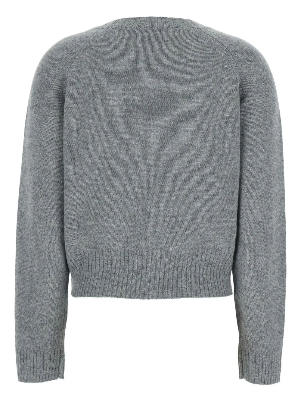 Allude Geribbelde trui met ronde hals Grijs