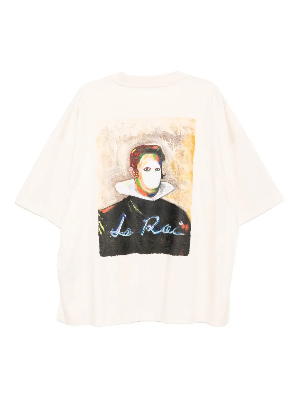 SONGZIO Retrato geverfd T-shirt - Beige