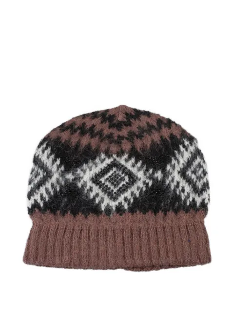 ERMANNO FIRENZE  gorro con motivo geométrico
