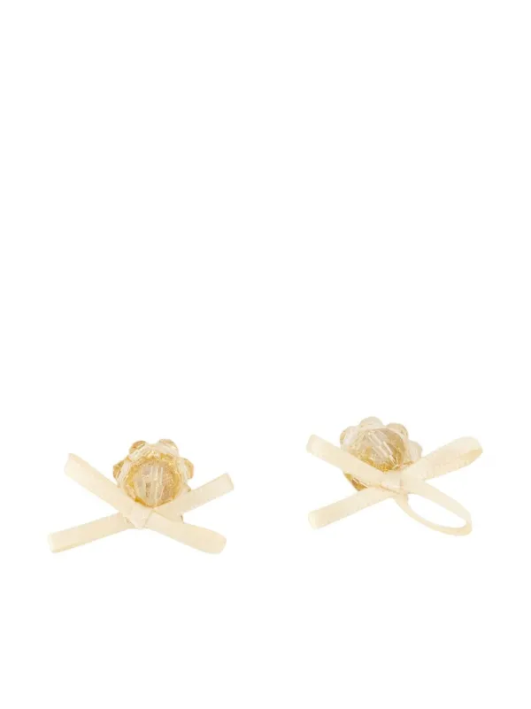 Simone Rocha Bow Earrings in Yellow