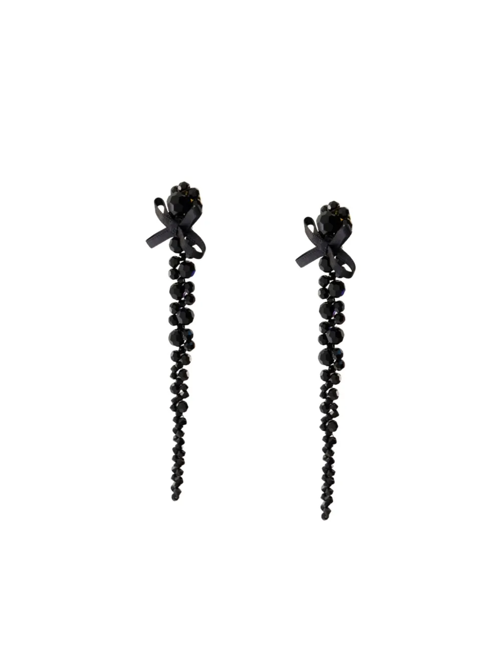 Simone Rocha crystal-embellished drop earrings - Zwart