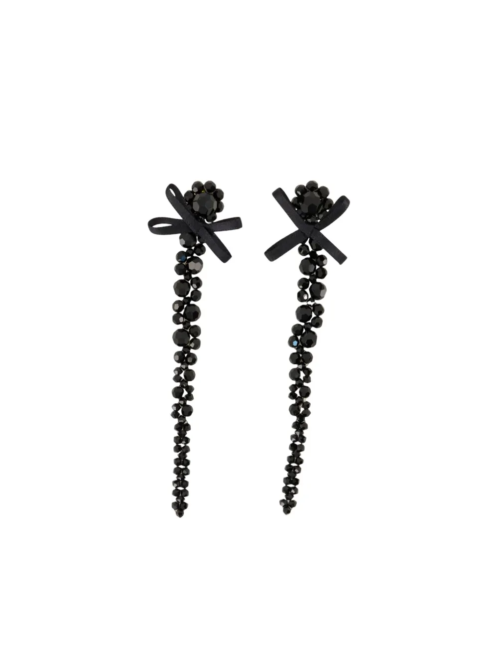 Simone Rocha クリスタル ドロップ ピアス Simone Rocha クリスタル ドロップピアス | ブラック | FARFETCH JP