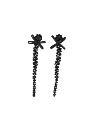 SIMONE ROCHA リボン クリスタル ドロップ ピアス Simone Rocha Bow-detail crystal earrings Simone Rocha