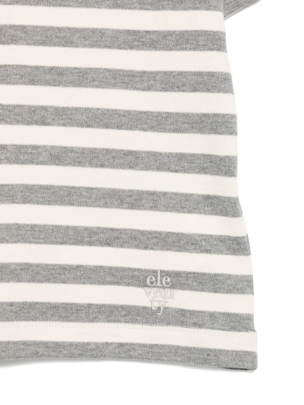 Eleventy Kids striped cotton top Beige