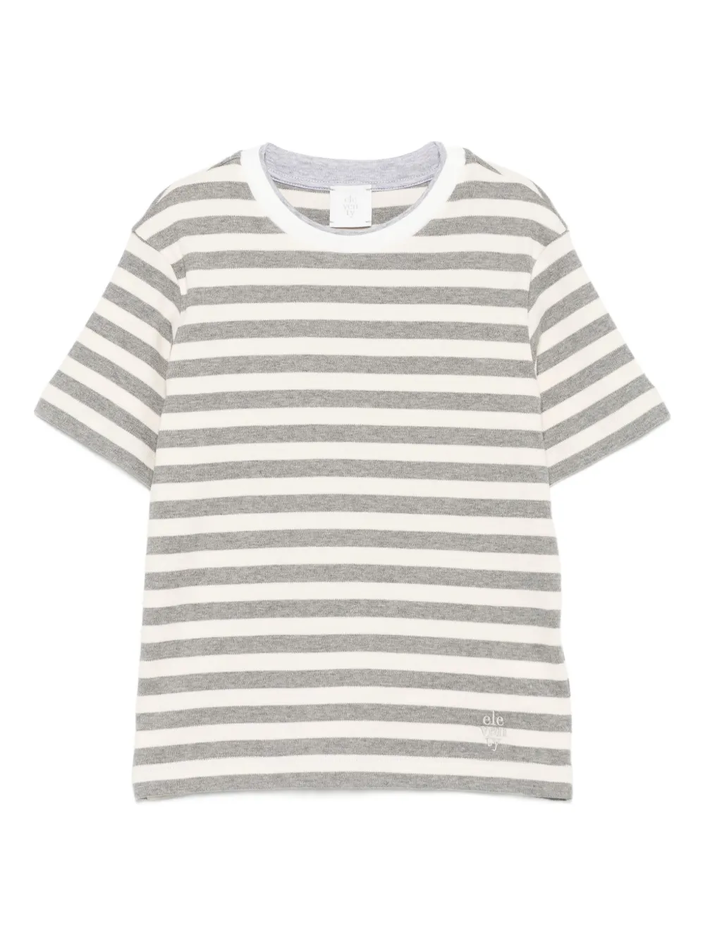 Eleventy Kids striped cotton top Beige