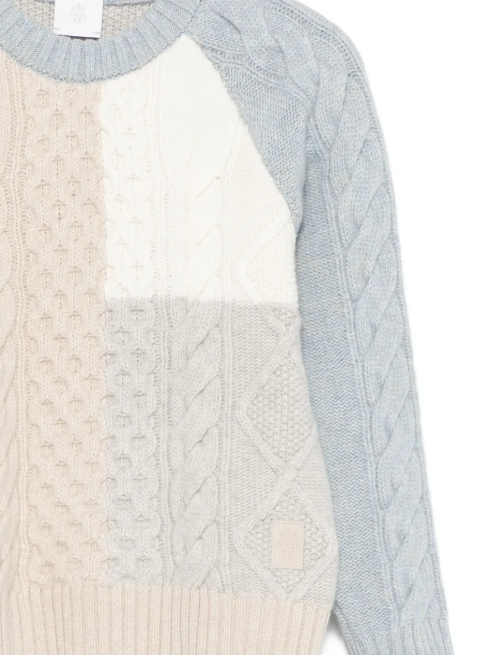  Eleventy Kids Colour-block Sweater - Neutrals 