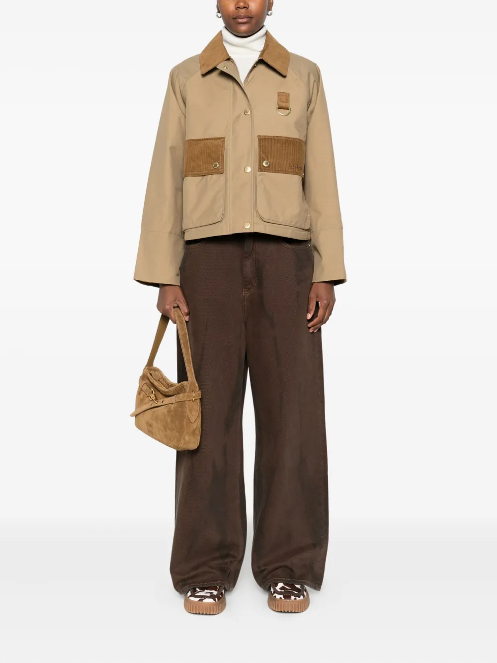Barbour Phoebe corduroy-trimmed jacket | Cropped Jackets | Image 2
