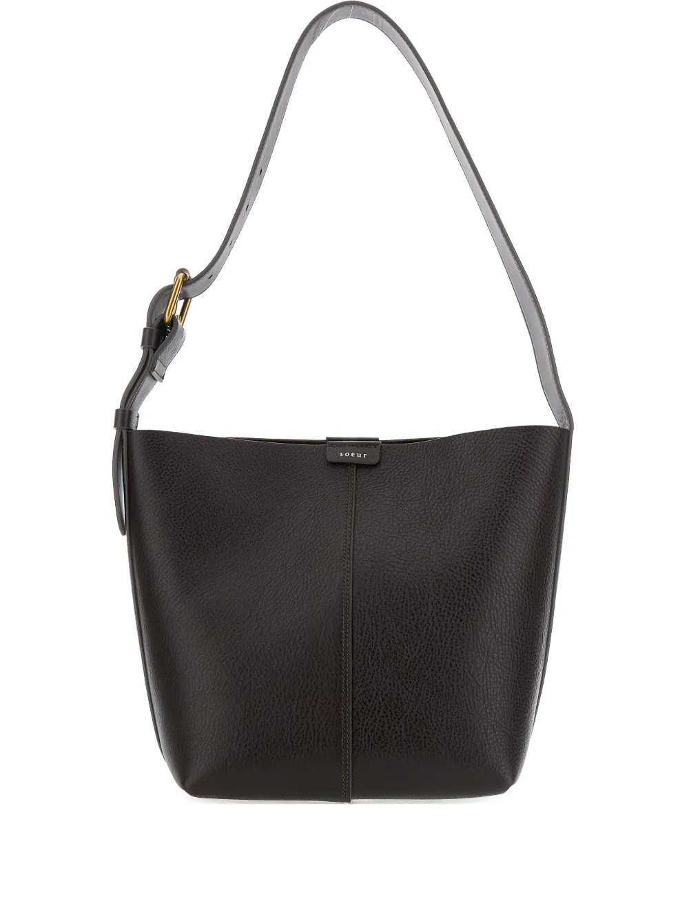 Pre-owned Soeur Buckle-strap Shoulder Bag In Black