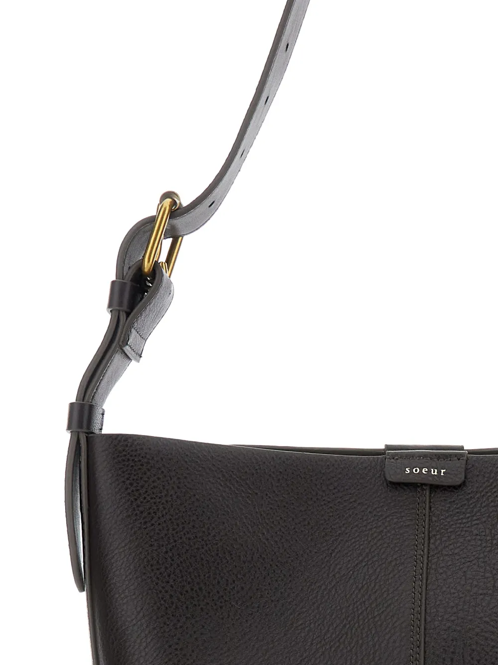 Pre-owned Soeur Buckle-strap Shoulder Bag In Black